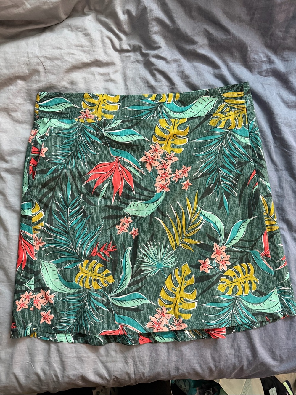 NEW Tropical Print Wrap Adjustable Active Sport  Skirt